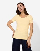 T-Shirt - Stretchanteil - hellgelb