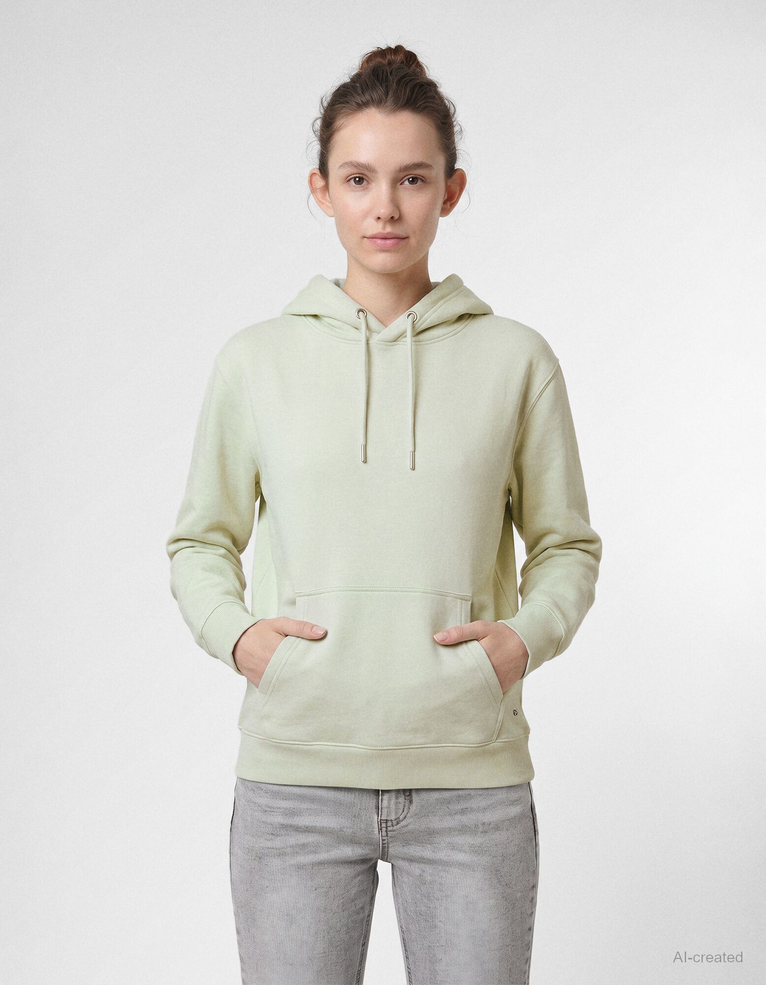 Sweat &agrave; capuche - Capuche - Vert