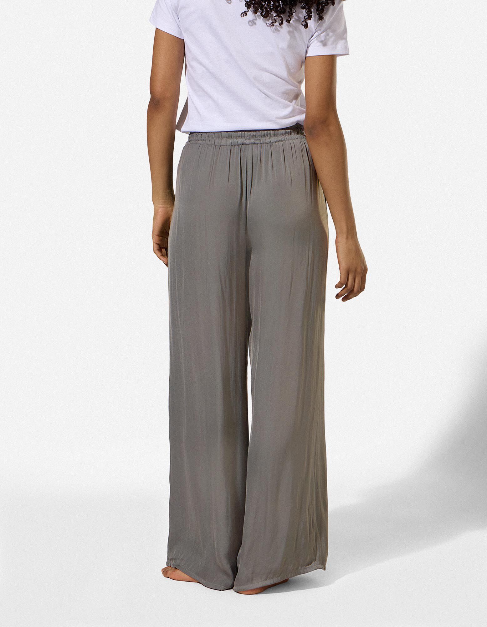 Pyjamahose - Satin - Khaki