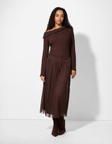 Rok - Plooien - donkerbruin