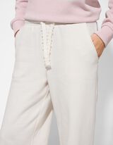 Kalhoty - Krajková aplikace - bílá