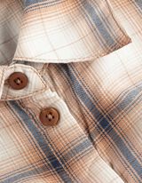 Bluse - Karomuster - hellbraun