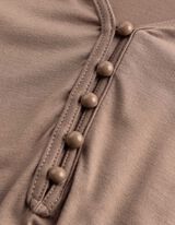 Blusenshirt - Viskose-Mix - Braun