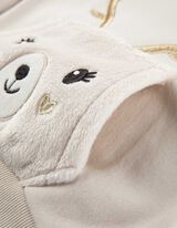 Komplet, pulover in pajkice - Vezenine - bez