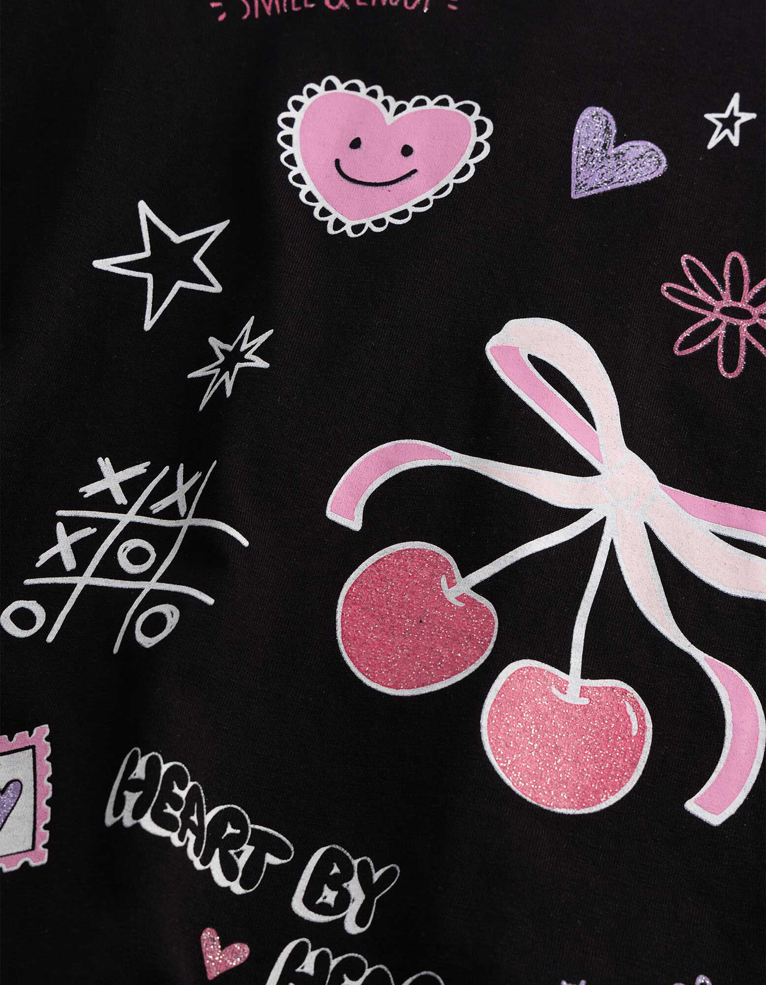 Longsleeve - Print - Zwart