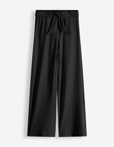 Jupe-culotte - Ceinture &agrave; nouer - Gris fonc&eacute;