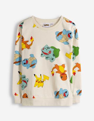 Sweatshirt - Pok&eacute;mon - wei&szlig;