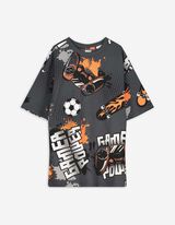 T-shirt - Coupe oversize - Gris foncé