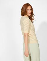 Pullover - Kurze &Auml;rmel - hellgelb