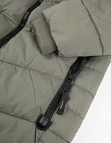 Steppmantel - Kapuze - dunkelgr&uuml;n