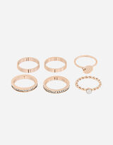 Ring - Set van 6 - goud