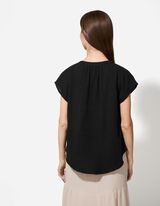 Bluse - Musselin - schwarz