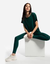 Leggings - Morbido al tatto - verde scuro