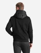 Felpa aperta - Righe a contrasto - nero