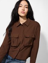 Bluse - Polyester - hellbraun