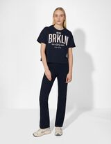 T-Shirt - Baumwoll-Mix - dunkelblau