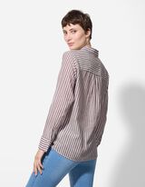 Košile - Proužky - tm. lila