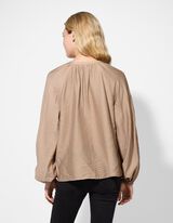 Blusa - Scollo a V - beige