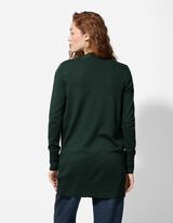 Cardigan lung - Buzunare patch - Verde