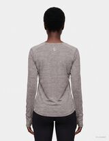 Langarmshirt - Rundhals-Ausschnitt - Hellgrau