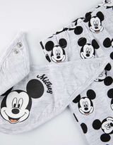 Set bestaande uit T-shirt, broek en slabbetje - Mickey Mouse - wit