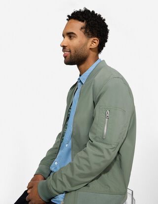 Veste - Bords c&ocirc;tel&eacute;s - Vert fonc&eacute;