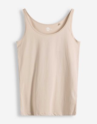 Top sans manches - Teneur en stretch - blanc