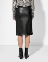 Bleistiftrock - PU - schwarz