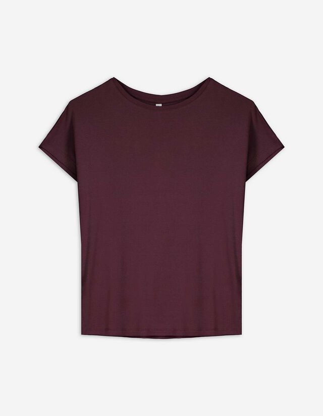 T-shirt - Katoenmix - donkerlila