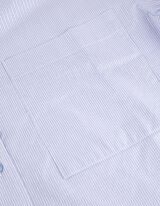 bluzka koszulowa - kieszeń na piersi - jasny niebieski