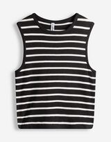 Gebreide top - Viscose - zwart