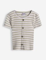 T-Shirt - Streifen - t&uuml;rkis