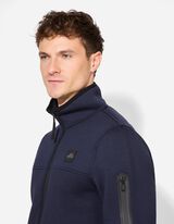 Sweatjacke - Stehkragen - dunkelblau