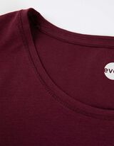 Tričko s dlhými rukávmi - Základné - tmavocervena