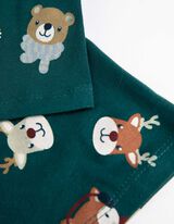 Longsleeve - Print all-over - donkergroen