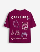 T-Shirt - Tiermotiv - Dunkelrot
