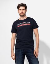 T-Shirt - Frontprint - dunkelblau