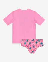 Bikiinitopist ja bikiinikombineest komplekt - Tr&uuml;kis - erkroosa