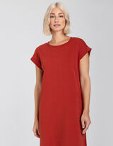 Kleid - gerade geschnitten - Orange