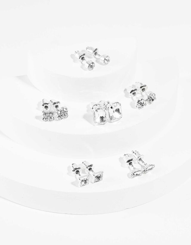 Orecchini - Confezione da 6 pezzi - argento