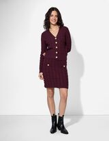 Pletená sukňa - tmavofialova