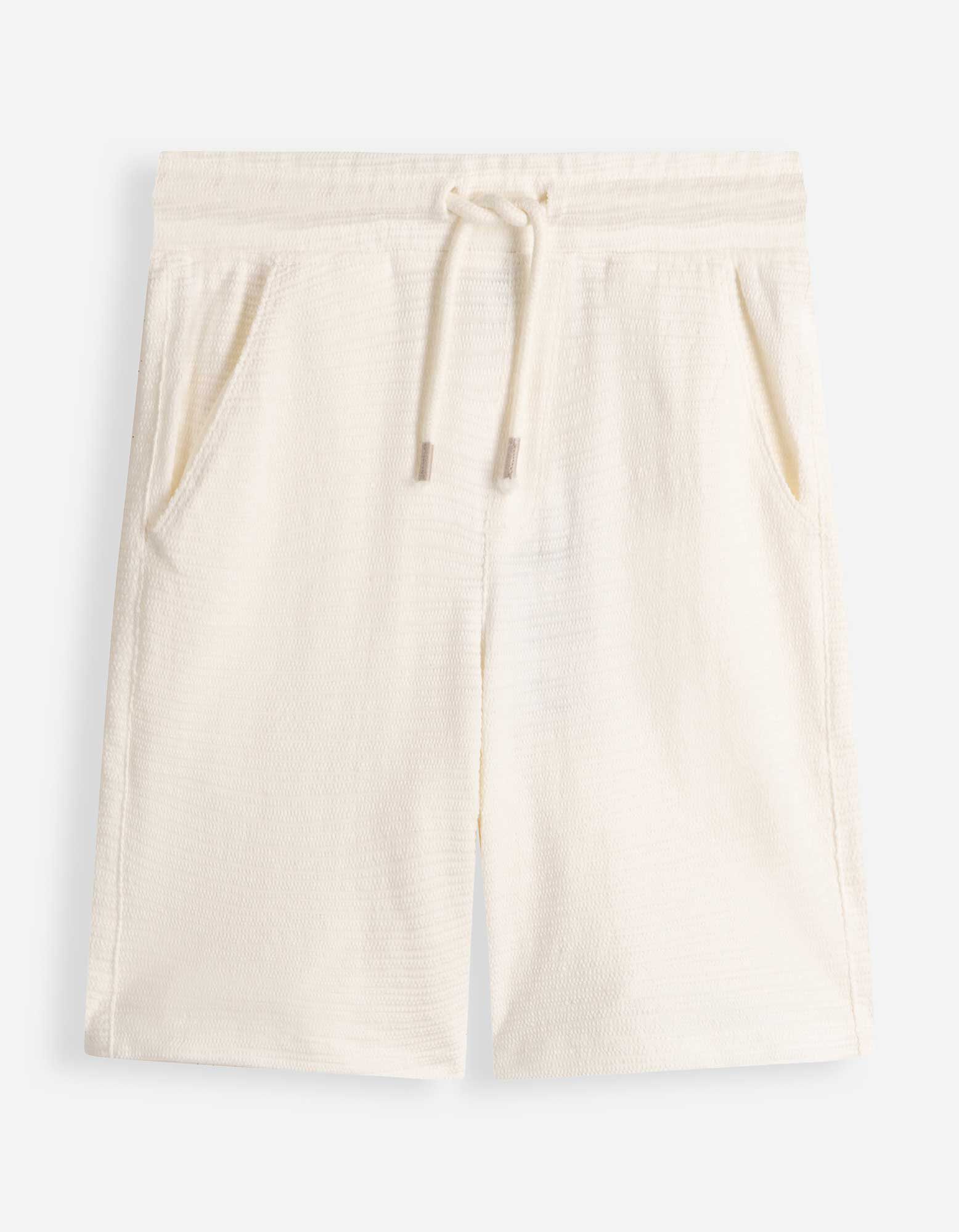 Shorts - Waffelstruktur - Off-White