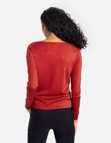 Majica dugih rukava - lureks - crvena