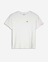 Tricou - Mâneci cu manșete fixe - Alb