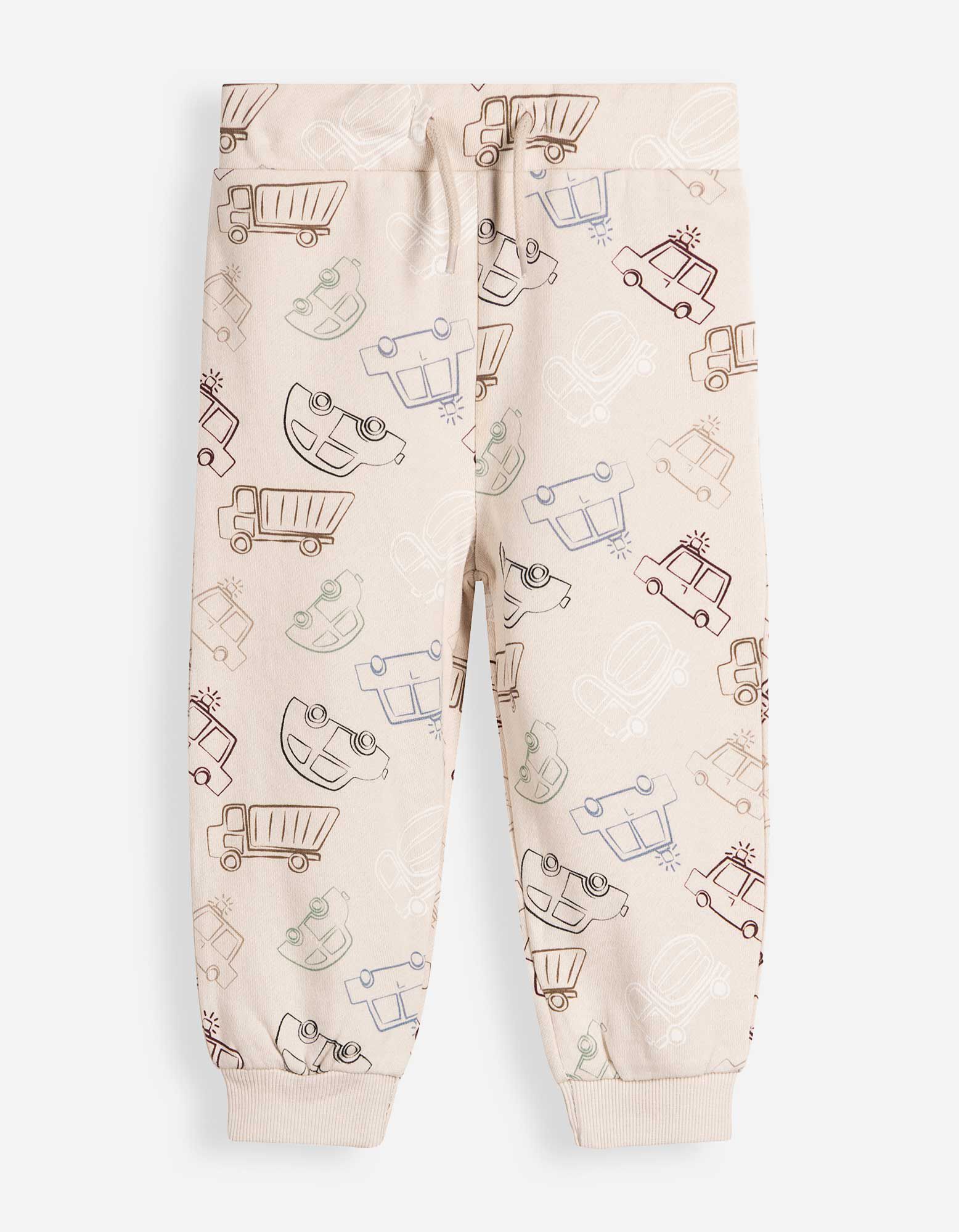 Set aus Sweatshirt und Jogginghose - gemustert - Beige