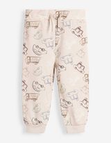 Set aus Sweatshirt und Jogginghose - gemustert - Beige