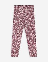 Leggings - Allover-Print - dunkelrot