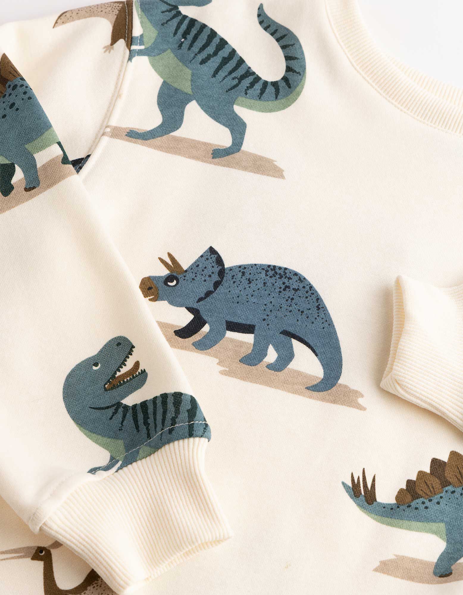 Sweatshirt - Allover-Print - Off-White