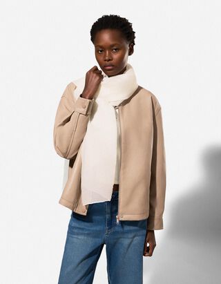 Tuch - Plissee - wei&szlig;