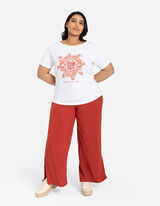 T-shirt - Druk z przodu - bialy